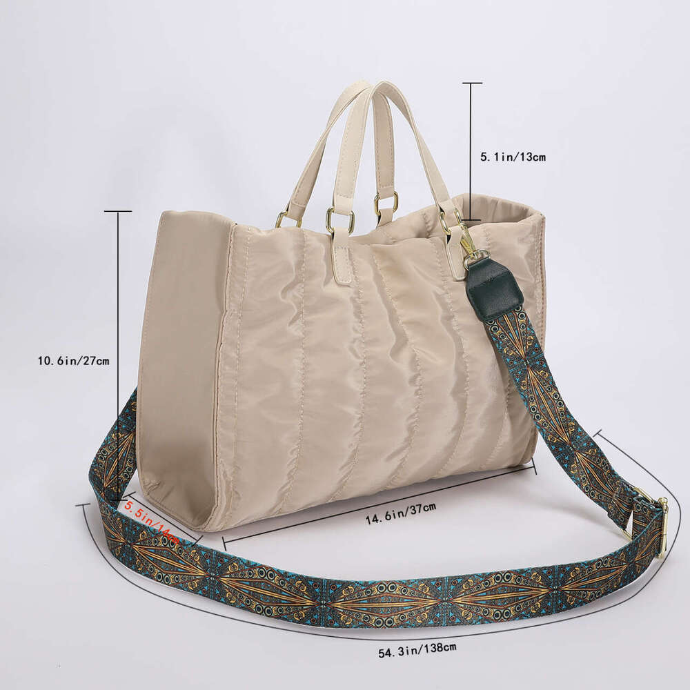 Designer Bag Ladies Tote Designer Bag Large Capacity Shoulder Bag Luxury Nylon Padded Handbag For Women Down Cotton Crossbody Bag 2024 Winter