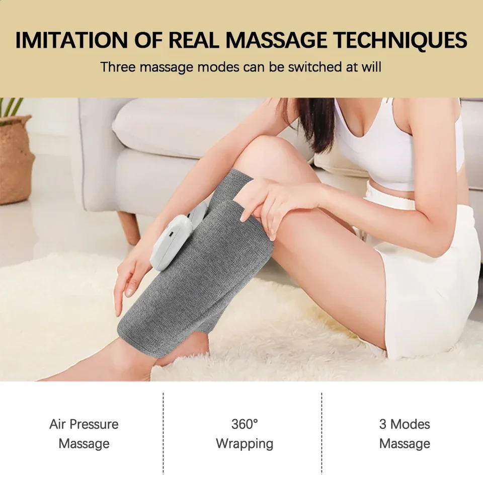 3-mode pneumatic calf massager electric leg massager 360 ° surrounding calf relaxation muscles leg slimming massage promotes blood circulation 241105