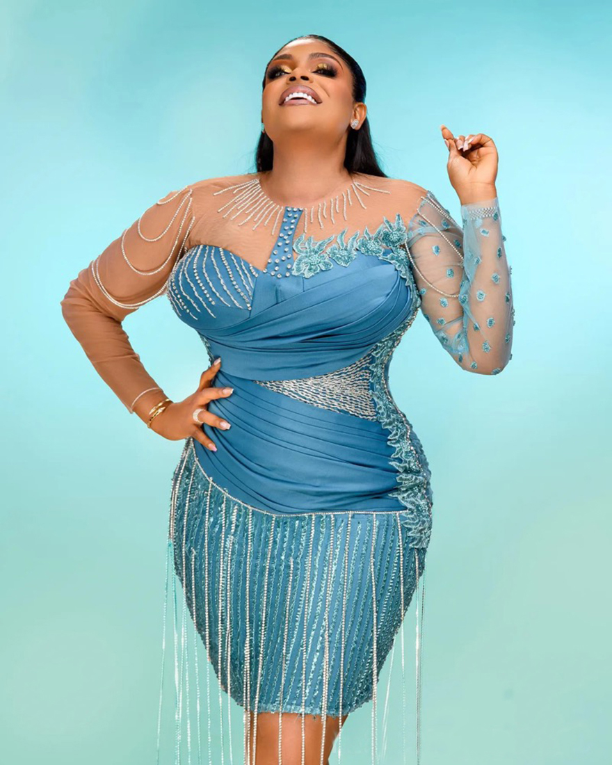2024 Aso Ebi Blue Cocktail Dresses Homecoming Dress Short Prom Dresses Sheer Neck Long Sleeves Illusion Beaded Lace Birthday Dress for Special Occasio
