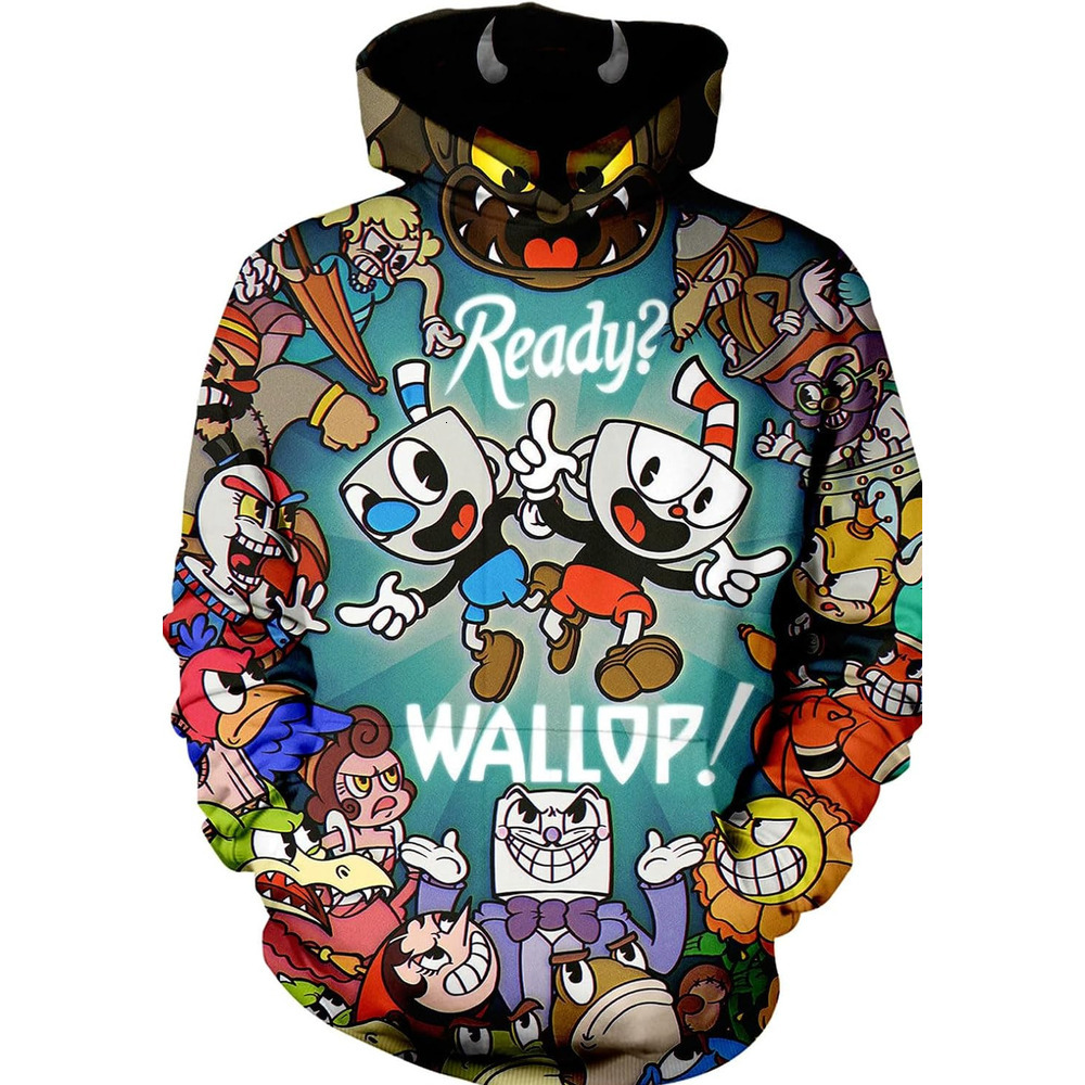 Hoodie for Mens Womens 3D Printed Cartoon Hoodie Unisex Sweatshirt Pullover Novelty Hoody Party and Birthday Gifts Graphic Hoodies sweatshirt color