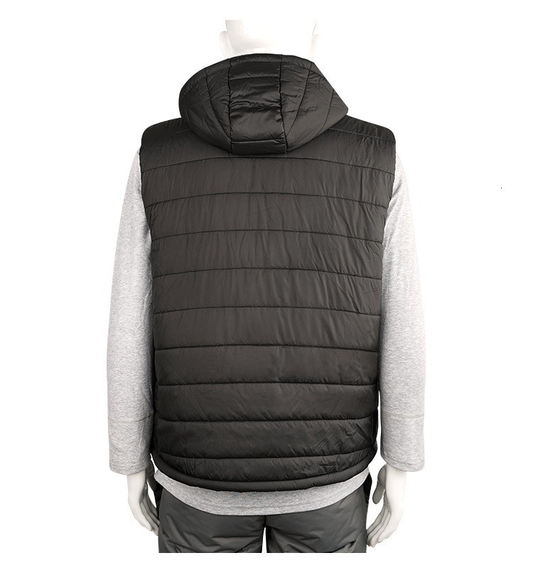Casual Style Men's Winter Vest Lightweight and Waterproof Breathable Heated Windproof Outer Wear Heated Vest with Crew Neck