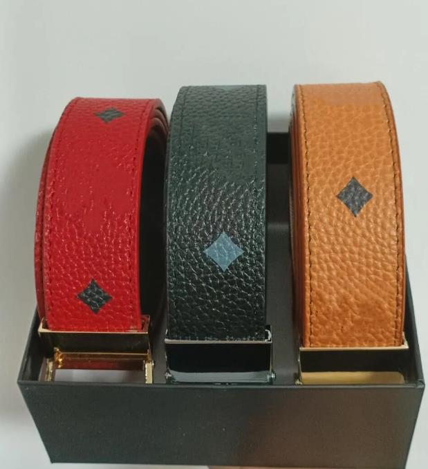 AAAAA Initials Silver Buckle Reversible Belt 33mm Ladies Designer Men's Luxury Leather Ladies Brown monogram Damir Blue White Damir Gra Roman numerals