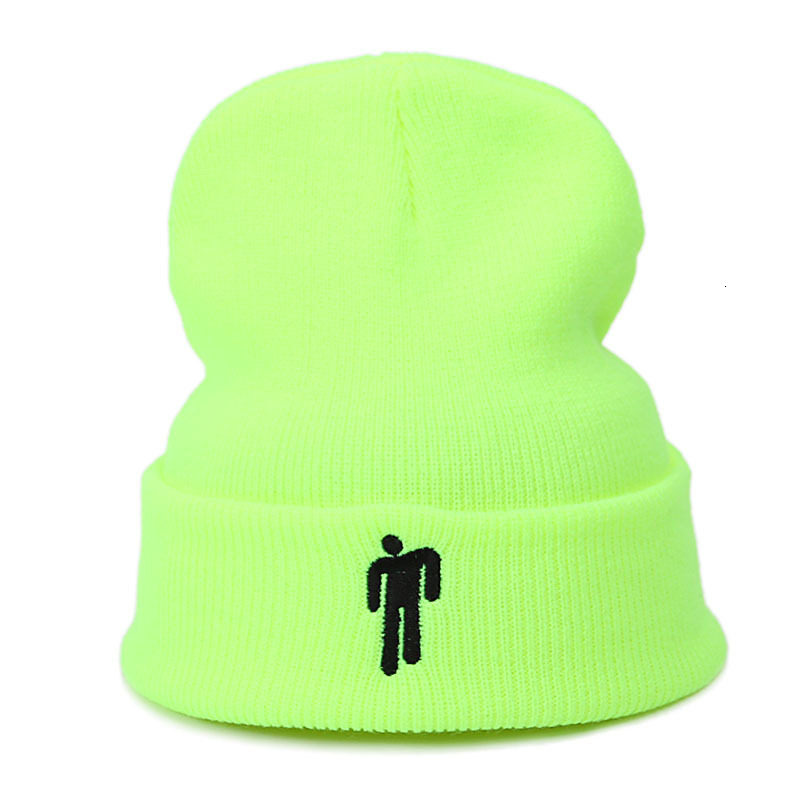 High quality design,men's women's autumn and winter double-layer embroidered figurines, candy colored knitted hats, pile hats