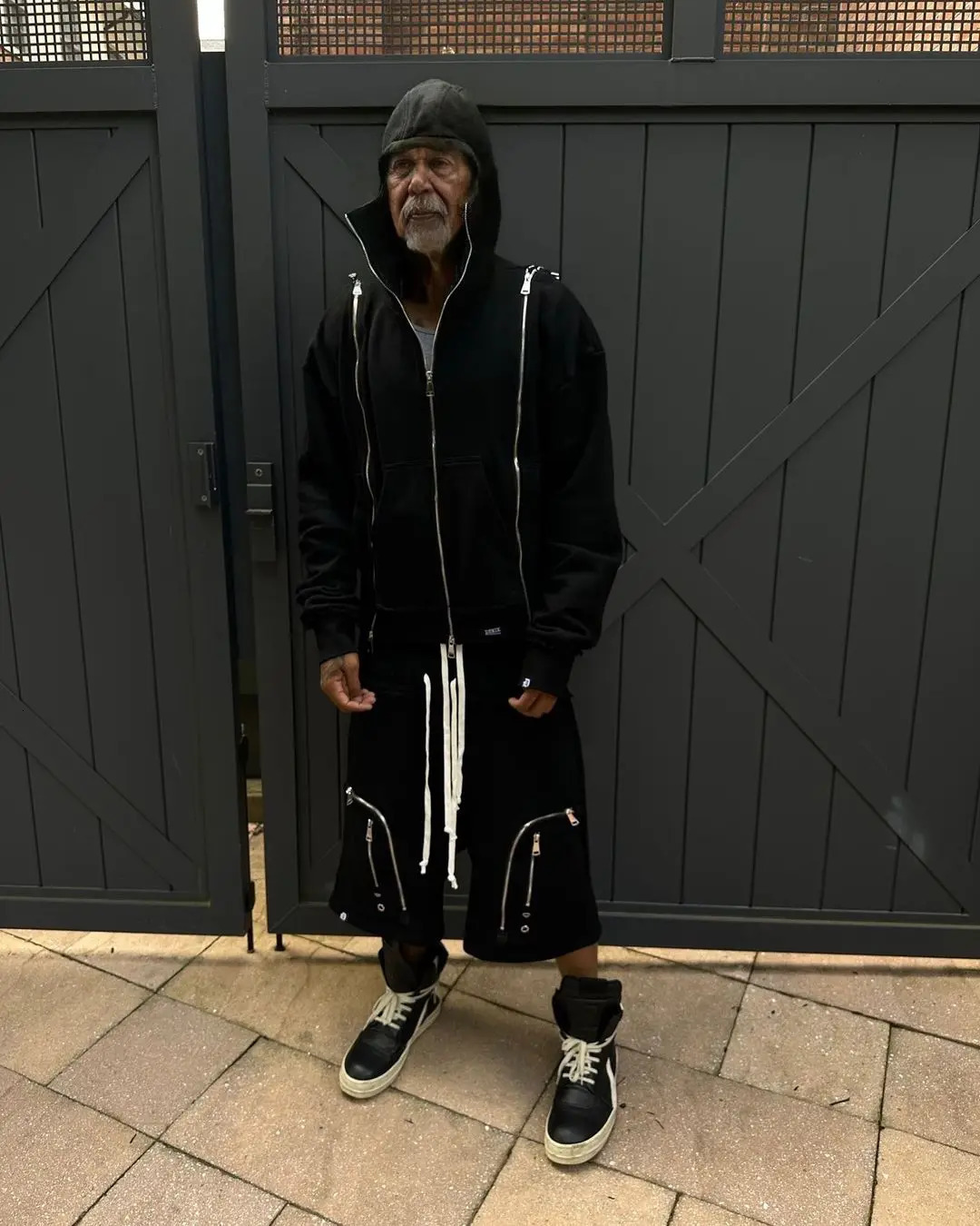 Mens Hoodie Set Shorts Y2k Product Style Pocket Fashion Casual Two Piece American Harajuku Gothic Street Clothing 241106