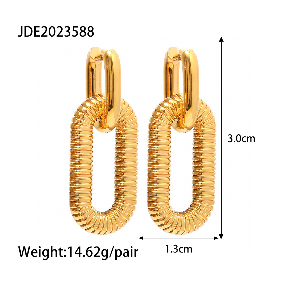 18K Gold Stainless Steel Simple Cluster Dangle Earrings for Women Men Desinger Chic Fashion Engagement Jewelry Gifts Fressshipping Wholesales23588