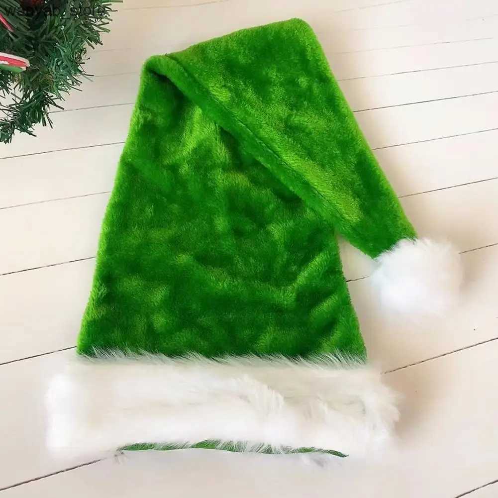 Wide Brim Hats Bucket Hats Adult Size Santa Hat Winter Warm Santa Hat for Adults Long Xmas Velvet Costume for Christmas Parties Stage Performance Keep