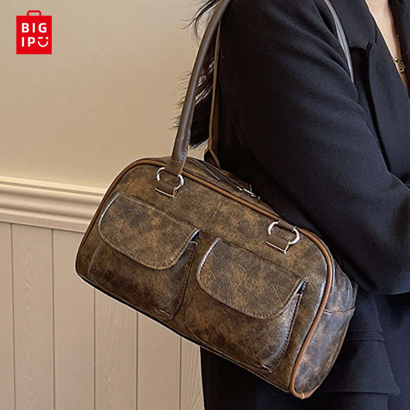 Designer Bag 2024 New Niche Retro Women's Shoulder And Underarm Bag Casual Zipper Horizontal Portable Small Square Bag