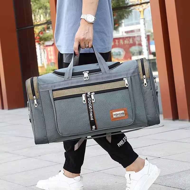 Nylon Travel Duffel Bag Large acity Handbag Portab Outdoor Gym Luggage Bag Multifunctional Waterproof Sports Fitn BagsXJ241106