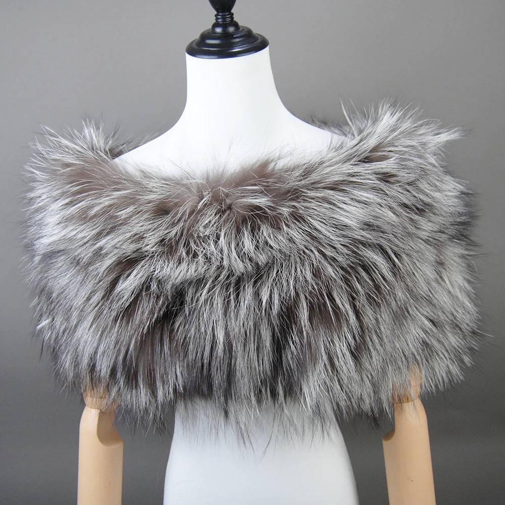 Fashionable womens 100% natural fox fur scarf shawl bra underwear womens fur coat real fox fur coat natural fox fur mini skirt 241106