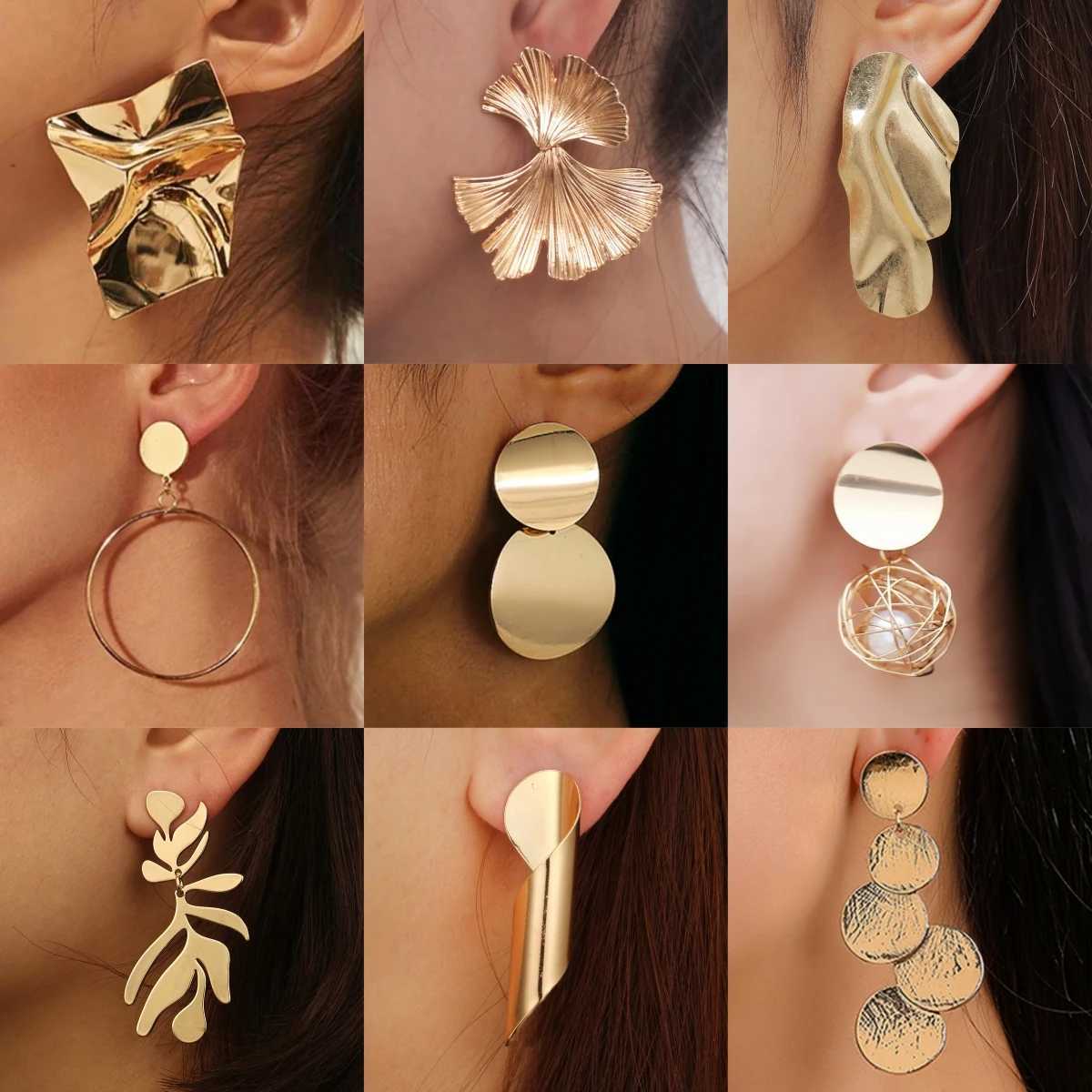Korean Pearl Earrings 2024 for use in the Moon Yuan Geely Declaration Retro Gold Stud Earrings Fashion Jewelry Earrings X241106