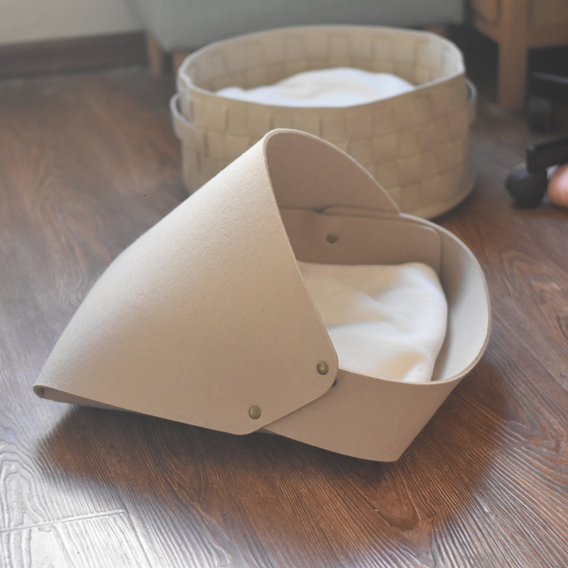 Nordic Wool Felt Cat Bed Dog Bed Cat Dog Bed Mattress Deep Sleep English Short Small Dog Winter Warmth All Year Round Universal 159