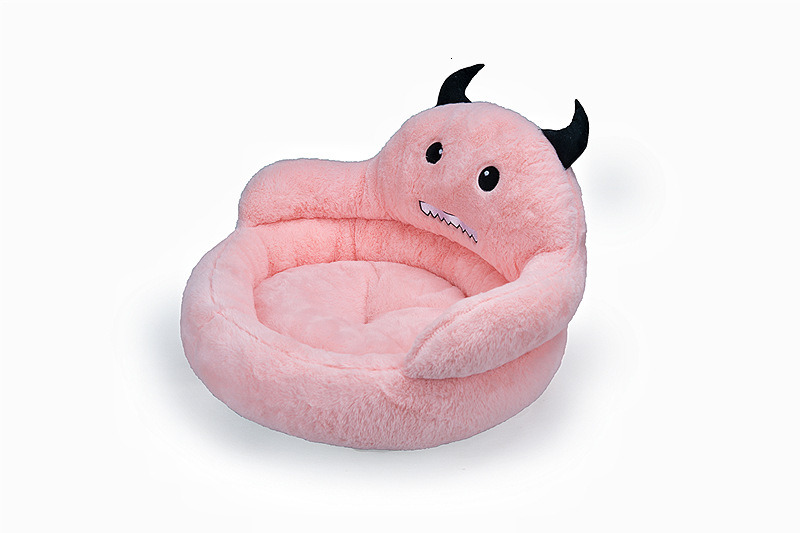 Cross Border Pet Supplies Imitation Rabbit Fur Small Monster Pet Bed Mattress Creative Dog Bed Autumn And Winter Warm Cat Bed 458