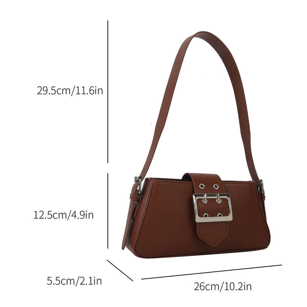 LITTLETON Hot Girls Y2K Armpit Fashion Gothic Shoulder Solid Color Ladies Handbag PU Leather Underarm Designer Tote Bag