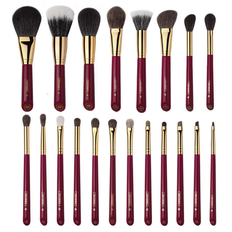 CHICHODO Urious Red Rose Series-20Pcs Set Brushes Kits Natural Hair Makeup Brush Tools