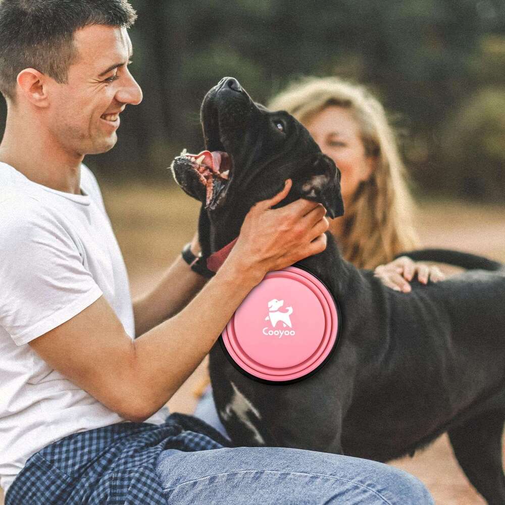 COOYOO Bowl,2 Pack Collapsible Dog Water Bowls Cats Dogs,Portable Pet Feeding Watering Dish for Walking Parking Traveg with 2 Carabiners