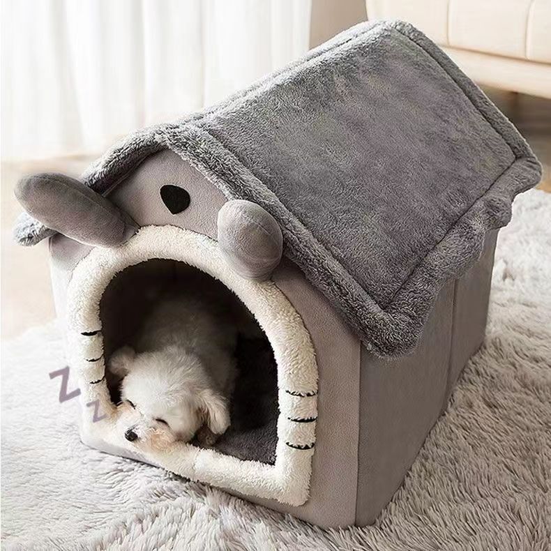 Cat's Nest Dog's Nest Four Seasons Dog Bed Universal Closed House Dog House Cat House Winter Warm Winter Small Dog Teddy Dog Bed 446