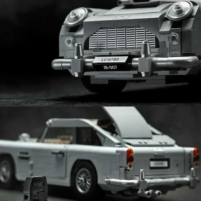 Blocks Blocks James Bond DB5 Classic Car 007 Model Building Blocks 1439 pieces Technical 10262 Assembled Building Blocks ToyY241106N1KK CL250109