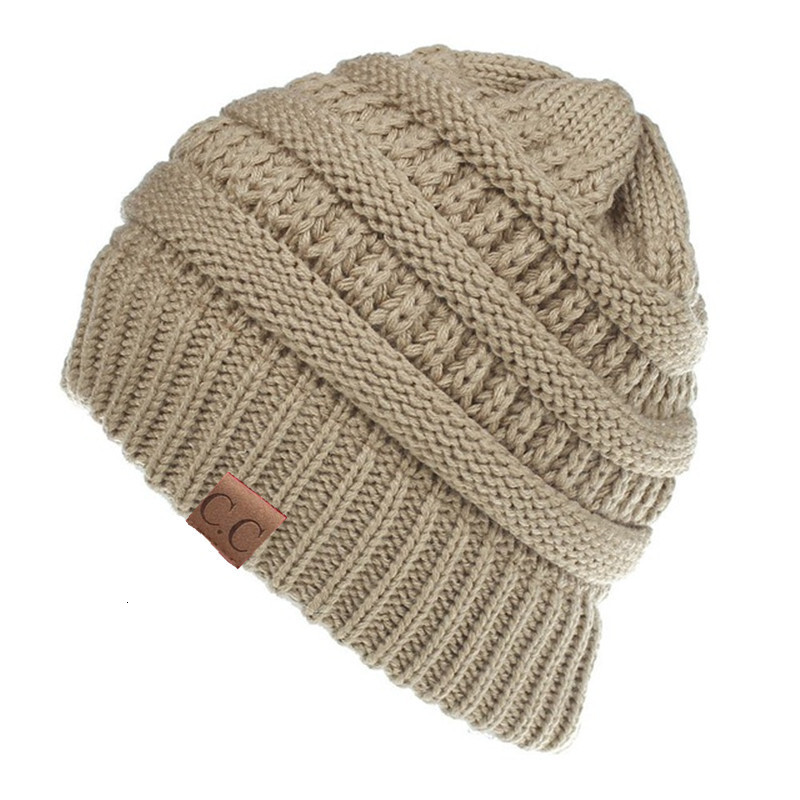 High quality design, men and women Autumn and winter knitted ear protection woolen ponytail hat