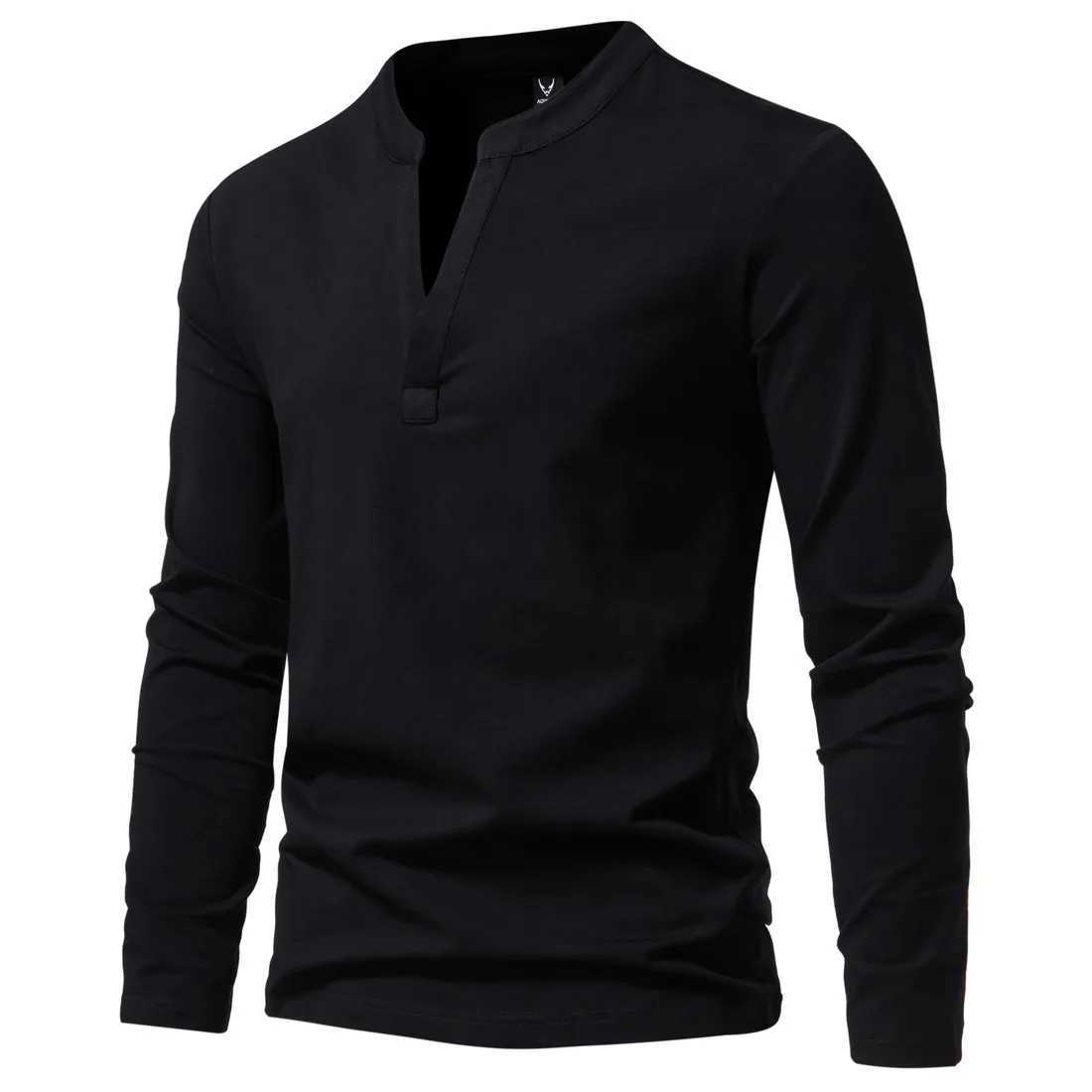 New autumn fashion mens shirt solid color long Sve slim fit cotton shirt casual hip-hop top 5XL W241106