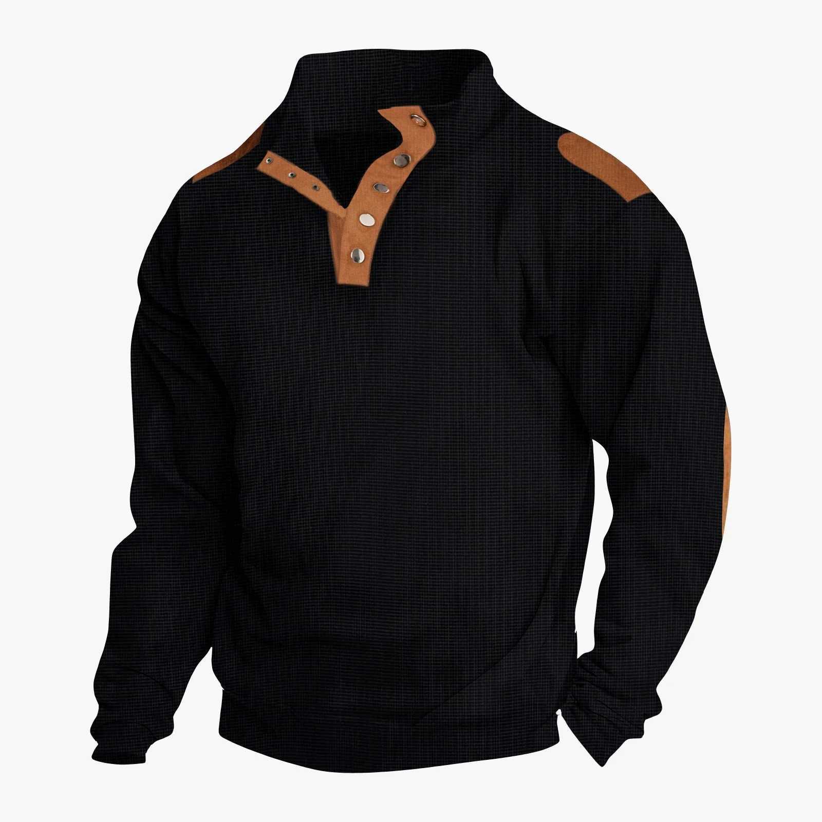 Europe and the United States spring and autumn long Sve mens jackets with button up sweatshirts W241106