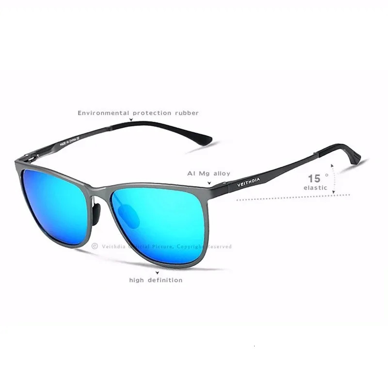 VEITHDIA Retro Aluminum Magnesium Mens Sunglasses Polarized Lens Retro Glasses Accessories Mens Sunglasses V6623 241106