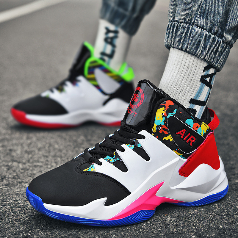 Men's basketball shoes, breathable and non slip outdoor sports shoes, walking and running basketball shoes Free shipping