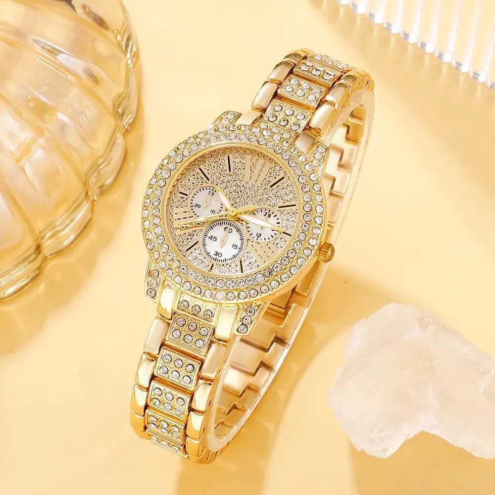 6-piece gift box gold luxury brand design simple womens quartz watch Montre Femme X2411061