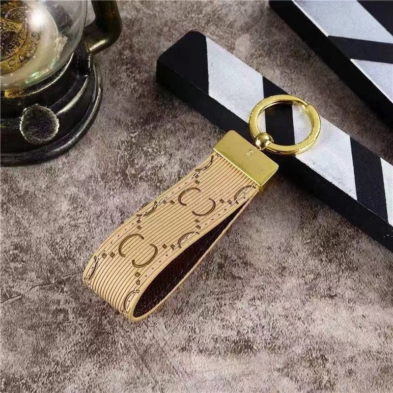 Designer Keychain Classic Fashion Men Women purse Keychain luxury delicacy High Quality Leather Bag Lanyard Gold Plated Keychain Car Keychain with box top