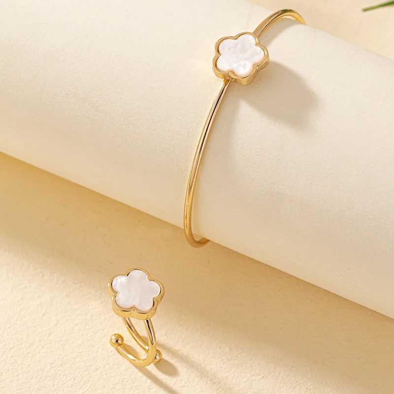 Bracelet and Ring Set Geely Metal Colored Enamel Party Gift Fashion Accessories CS021 X241106