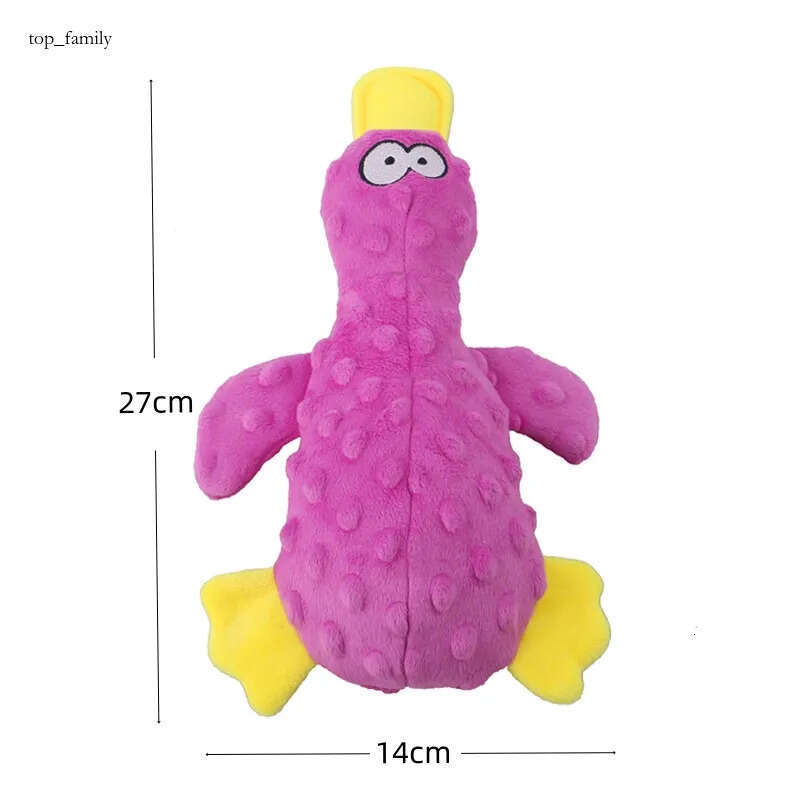 Pet toys Plush Duck Dog Toys Pet Interactive Molar Teeth Cleaning Squeak Toy Cute Animal Modeling Doll Toys for Dog Puppy Dog Supplies 835
