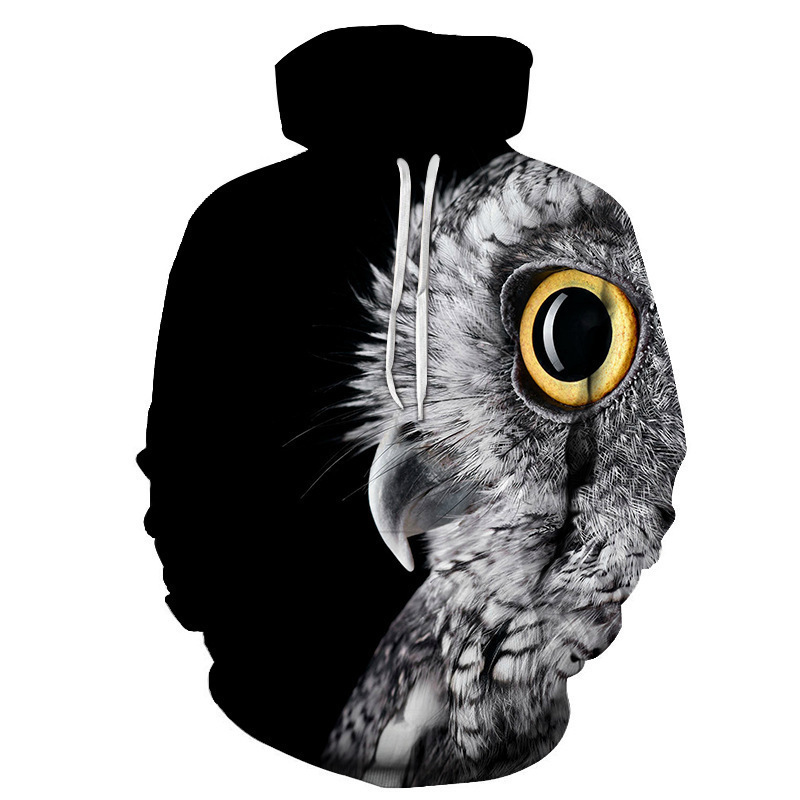 Hot Men's Wolf Tiger Animal Lion 3D Hoodie, Large Sports Long Sleeved Printed Hoodie Drop Shoulder Hoodies Graphic Hoodies