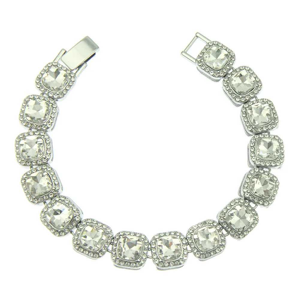 HNSP 12MM Tennis Chain Luxury Bracelet Suitable for Men Outdoor Cuban Bracelet M Hip Hop Jewelry Accessories X241106