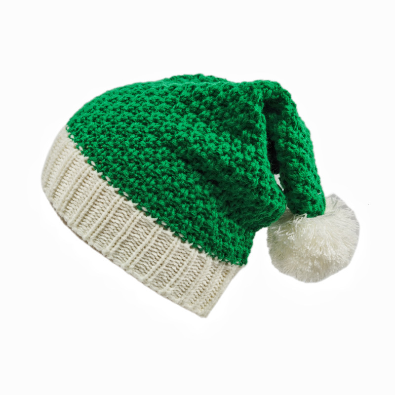 High quality design, men and women Knitted woolen ear warm headband, Santa Claus hat, rolled edge pullover hat