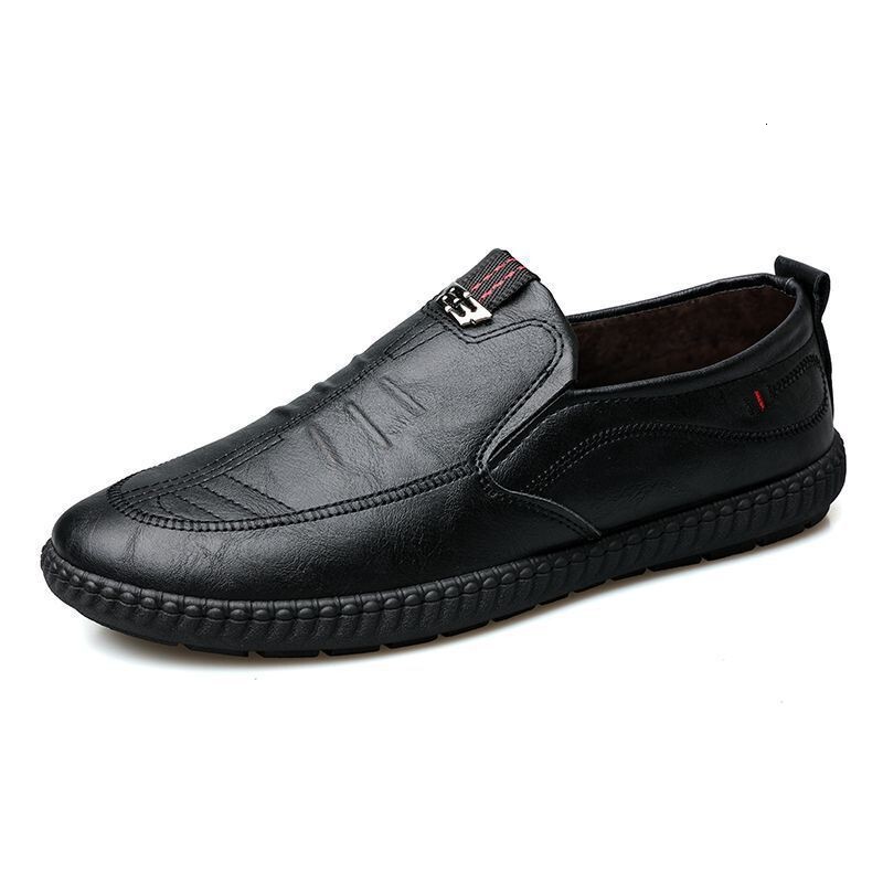 Driving Bean Men's Genuine Business Dress Large British Casual Bottom Soft Top Leather Shoes
