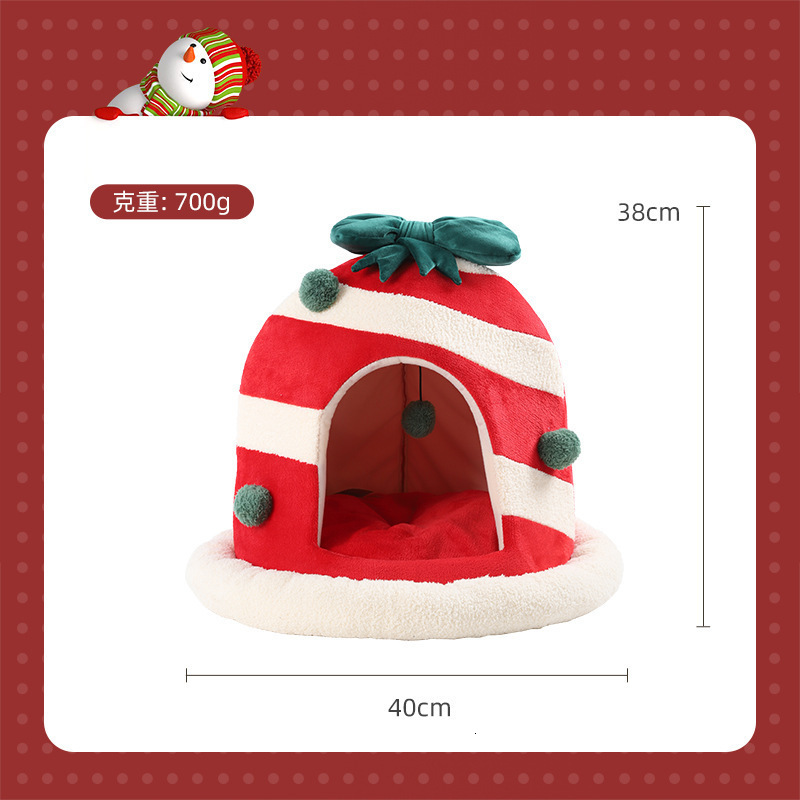 New Year's Cat Nest, Christmas Winter Warmth, Large Space, Closed All Around Dog Nest, Autumn/Winter, Dog Nest, Dog Bed Autumn/Winter, Four Seaso