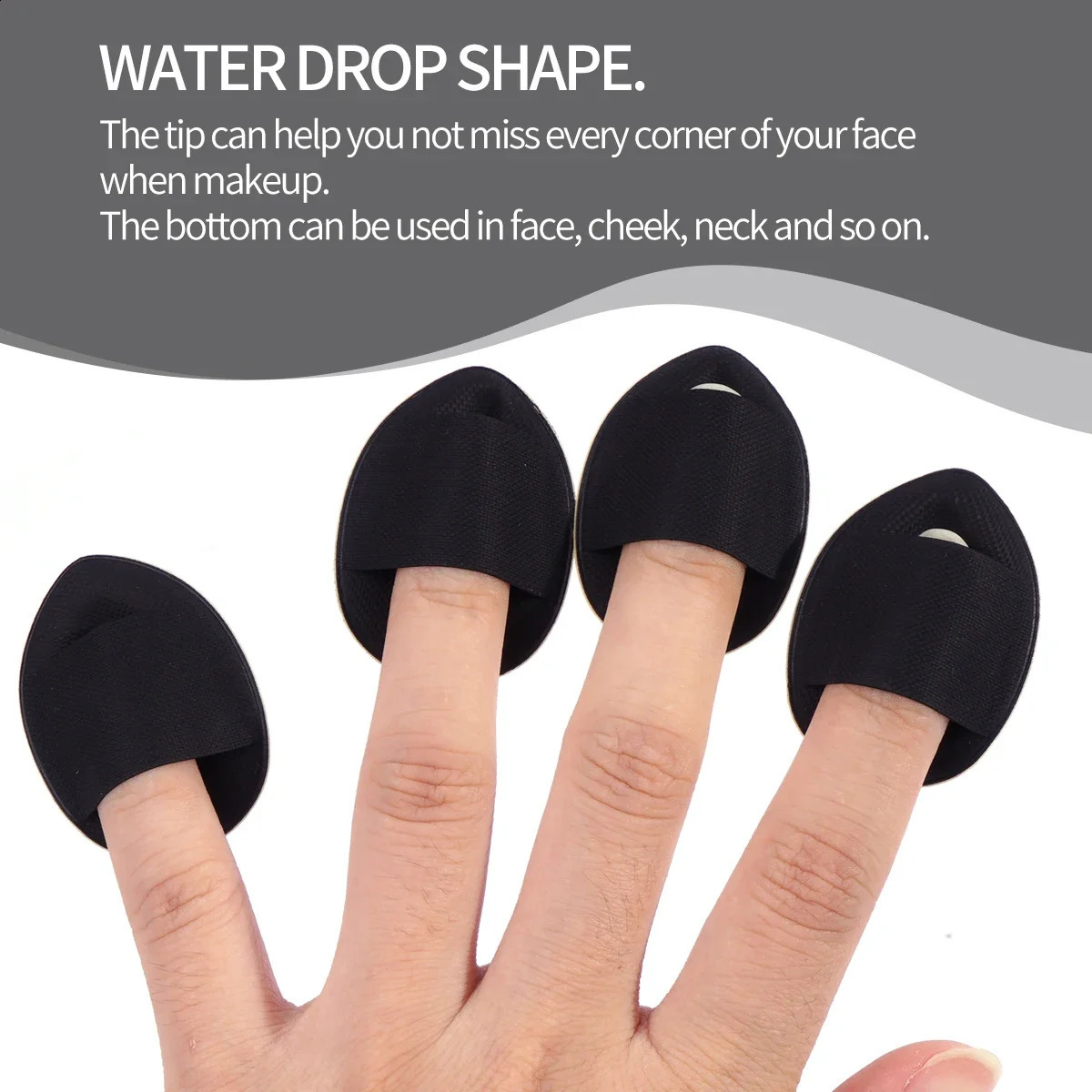 12 piece makeup puff kit mixed with sponge triangle powder puff finger air puff beauty tool tool 241105
