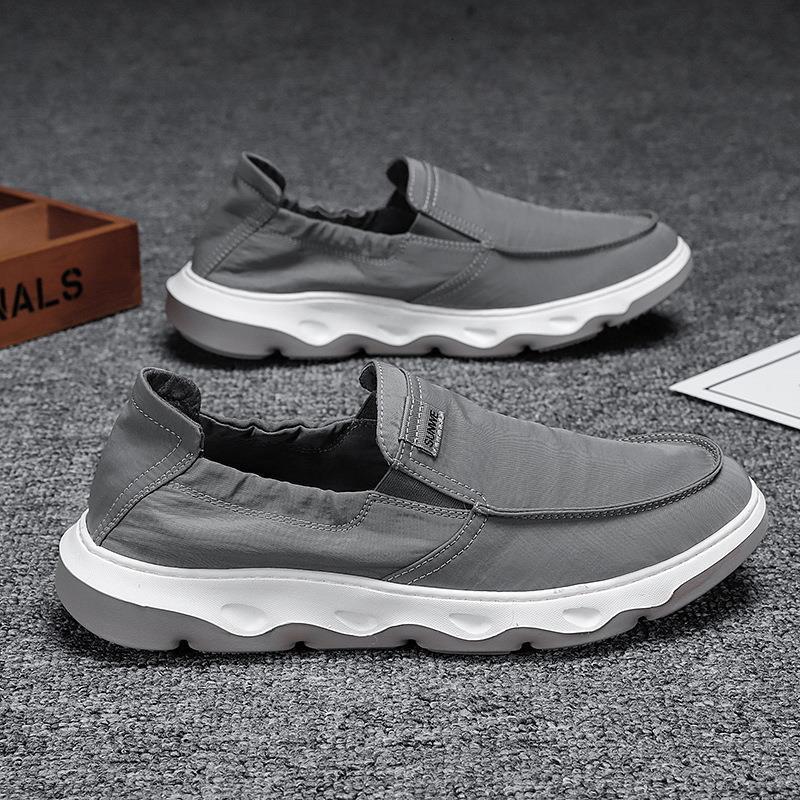 2024 Summer Canvas Men's Casual Board Step on Breathable Work Old Beijing Cloth Trendy Shoes