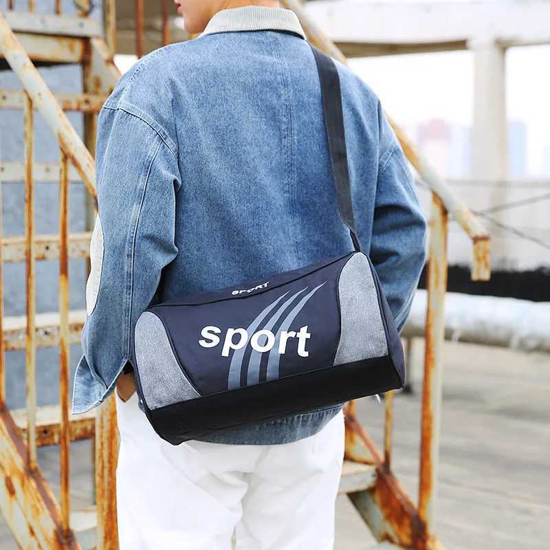 Large acity Gym Bag Men Women Outdoor Travel Shoulder Duff Bag Portab Fitn Training Yoga Swimming Sports BagsXJ241106
