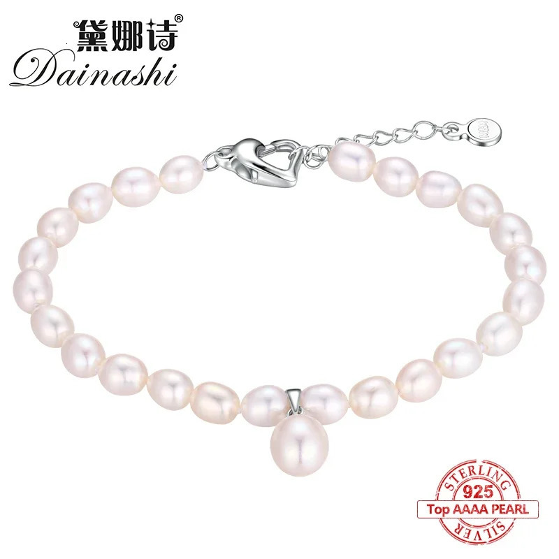 Dainashi 925 sterling silver natural freshwater pearl exquisite jewelry suitable for womens elegant earrings necklaces and bracelet sets 241106