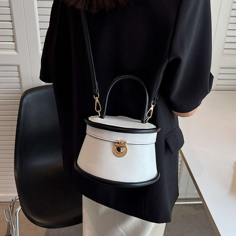 LITTLETON Women White Fashion Bucket Totes Korean Chic Shoulder Bag Female Pu Leather Crossbody Designer Party Handbags