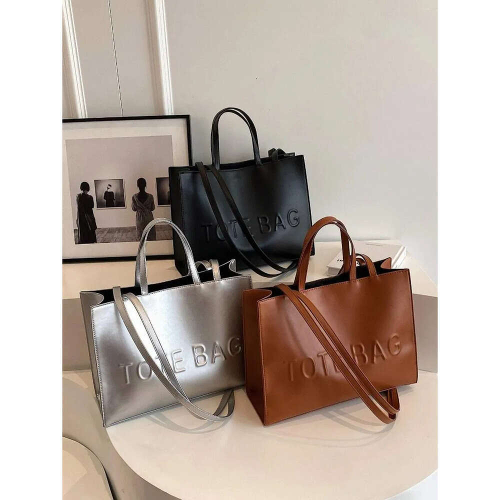 Shoulder Bags Large Capacity Fashionable With Letter Print Fashion Solid Color Simple Crossbody Women Casual Handbag 77Df E09d