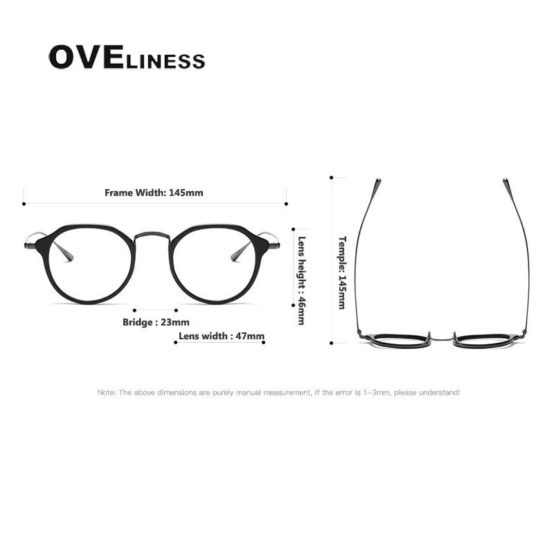 Acetate Glasses Frame Men Vintage Oversize Pilot Vintage Retro Eyeglasses frames Women Spectacles full Eyewear 241105