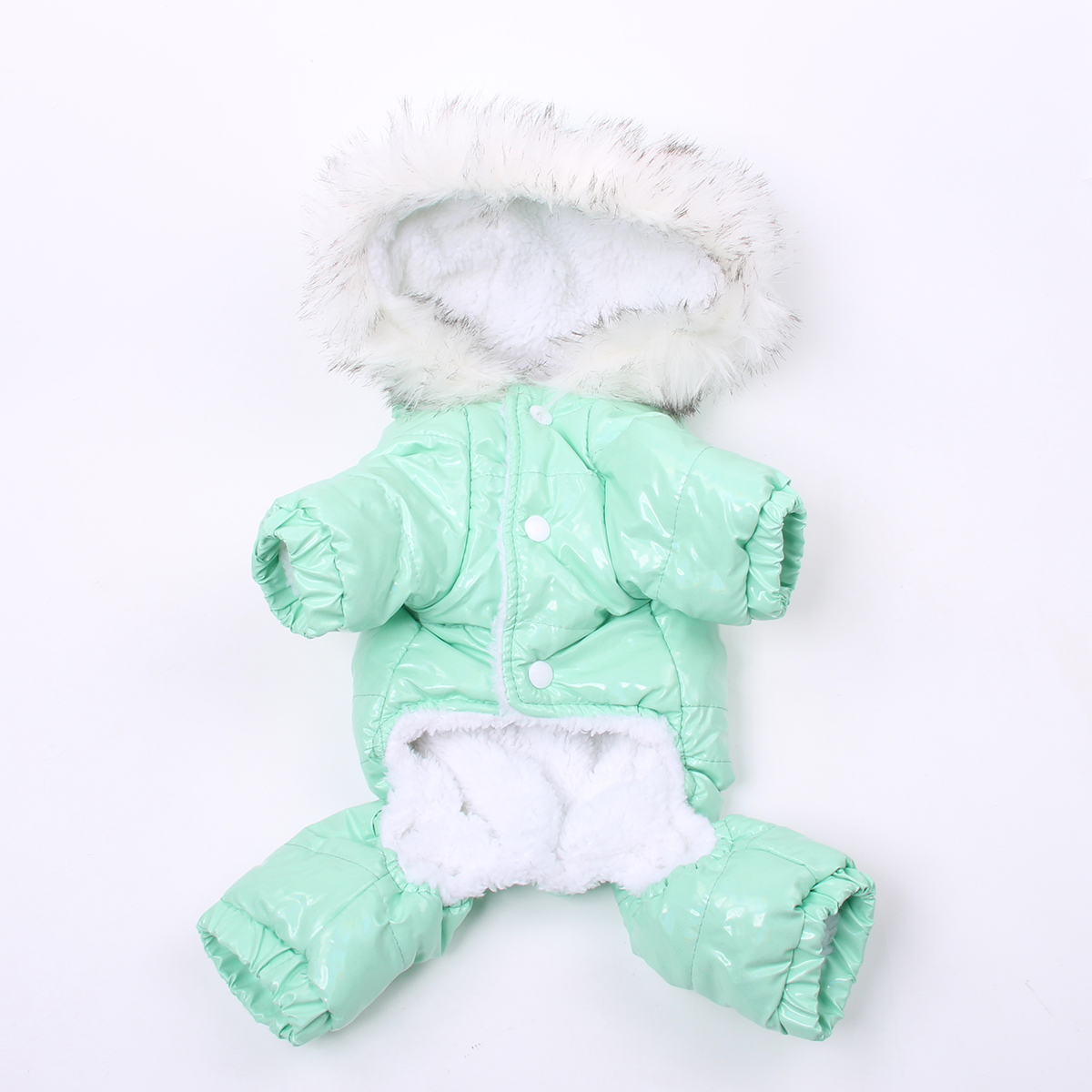 Dogs Cats Winter Jumpsuit Down Jacket PU Leather Waterproof Clothes Pet Puppy Coat Jacket Warm Outfit