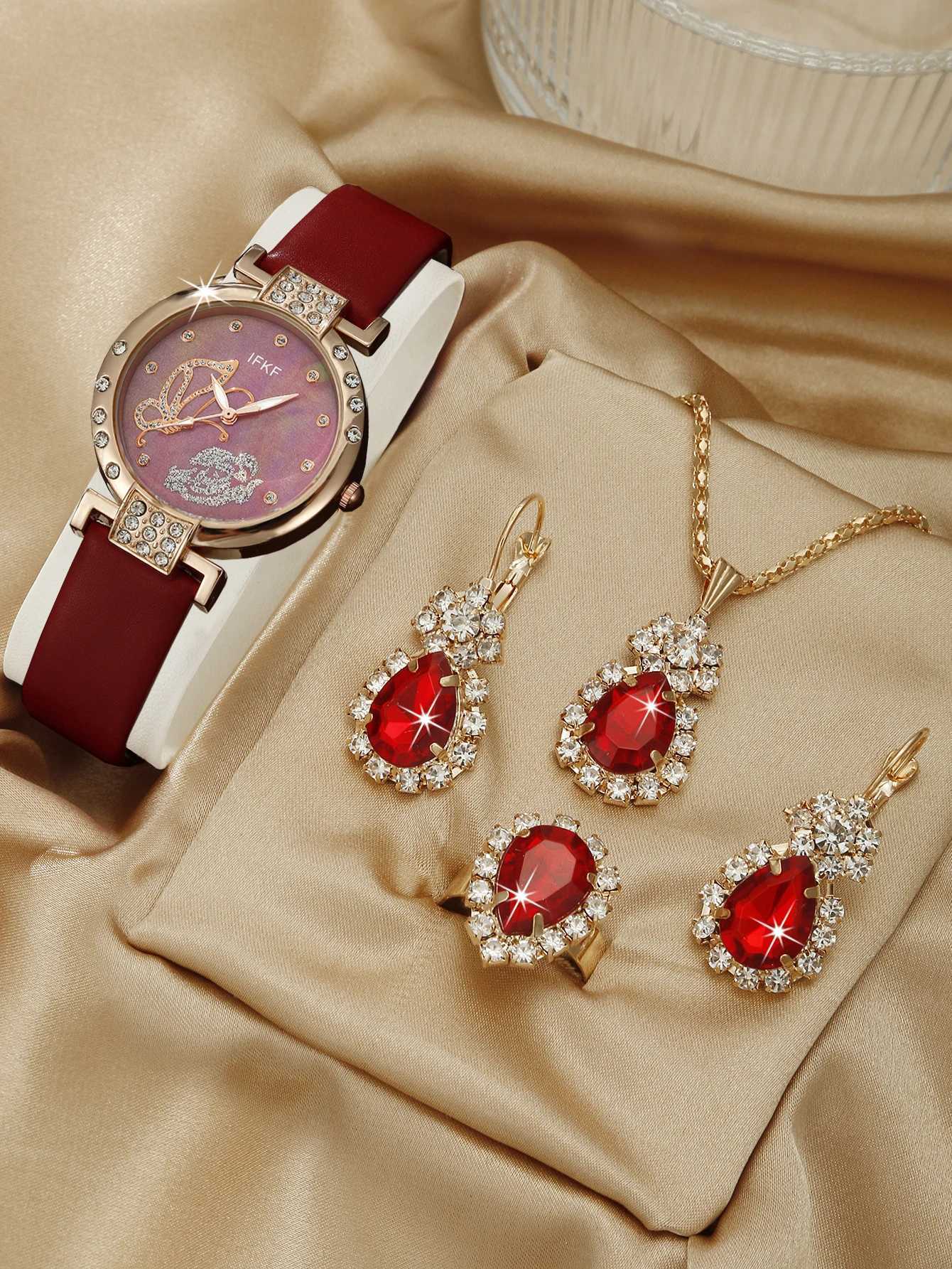 Circular simple and stylish Wens quartz strap+three piece set X241106