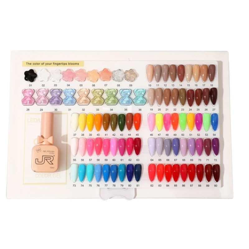 wholesale JR factory 9pcs15ml gel Nail Polish set Including Red Pink Nude Gel Polish Kit LED Soak Off Polish Home DIY top coat 241106