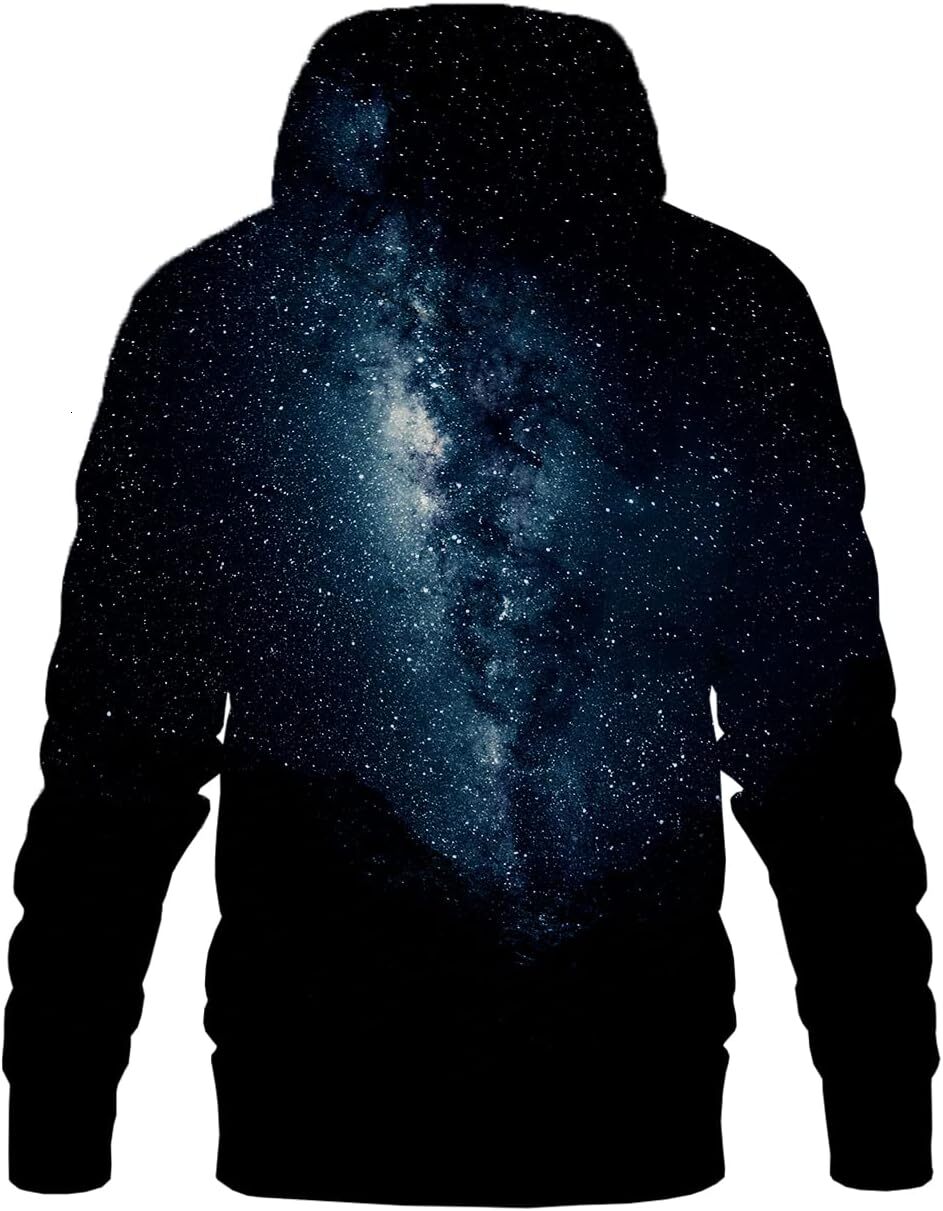Hoodie for Mens Womens Unisex 3D Novelty Hoodies Cool Graphic Pullover Sweatshirts with Pockets Graphic Fashionable and Warm