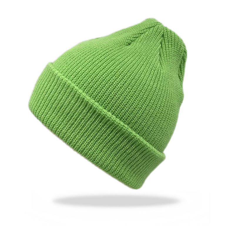 High quality design,Autumn men's and women's warm hat winter color double-layer woolen knitted hat