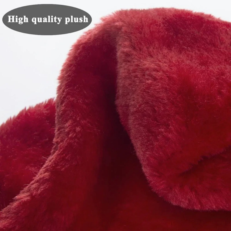 Christmas Hats 2024, Thick Plush Warm Winter Cap for Adults Kids, Xmas Santa Claus Gifts Home Decorations