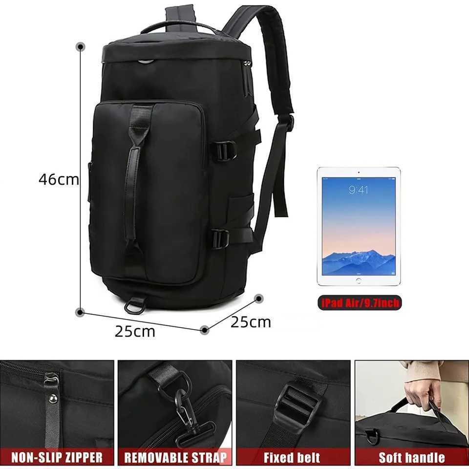 Multi-function Gym Bag for Women Men Sports Duff Bag Waterproof Travel pack Weekender Overnight Bag with Shoes CompartmentXJ241106