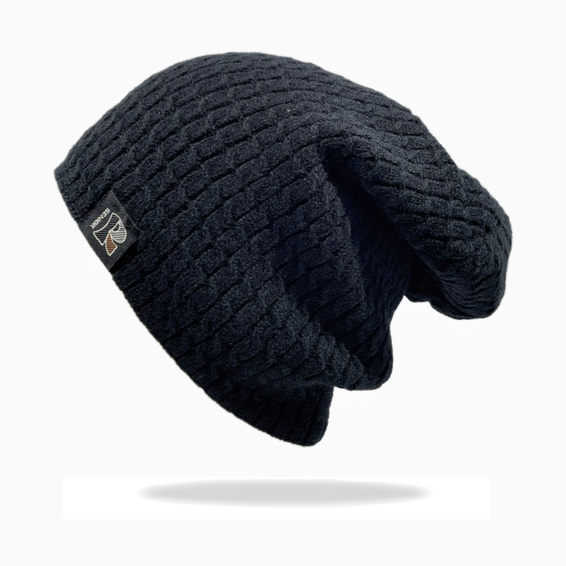 High quality design, New Thickened for Men Women, Warm and Cold proof Knitted Hat, Solid Color Hooded Hat